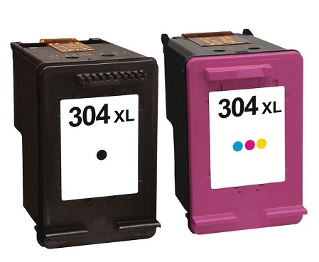 Remanufactured HP 304XL Black (N9K08AE) & 304XL Colour (N9K07AE) High Capacity Ink Cartridges 